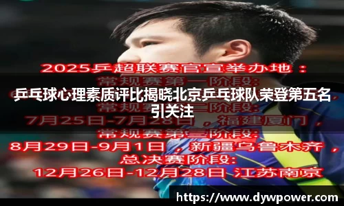 乒乓球心理素质评比揭晓北京乒乓球队荣登第五名引关注